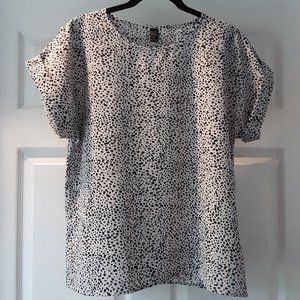 EMORY ROSE Allover Dalmation print Blouse